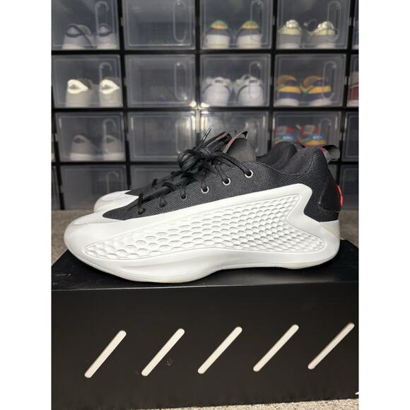 Adidas Anthony Edwards 1 Low White Black Red Stormtrooper Mens 10.5 JQ6140 - Picture 1 of 8